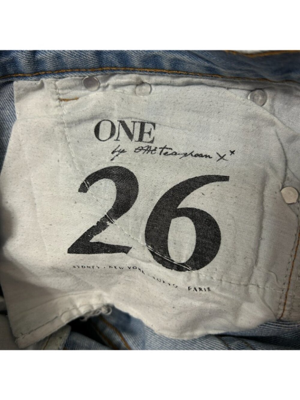 One Teaspoon Awesome Baggies Jeans Women's Size 26 Button Fly Distressed Denim - Picture 5 of 13